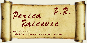 Perica Raičević vizit kartica
